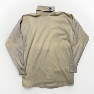 Manbi Royal Troon Golf Club Turtleneck XL Yellow 100% Cotton Mens